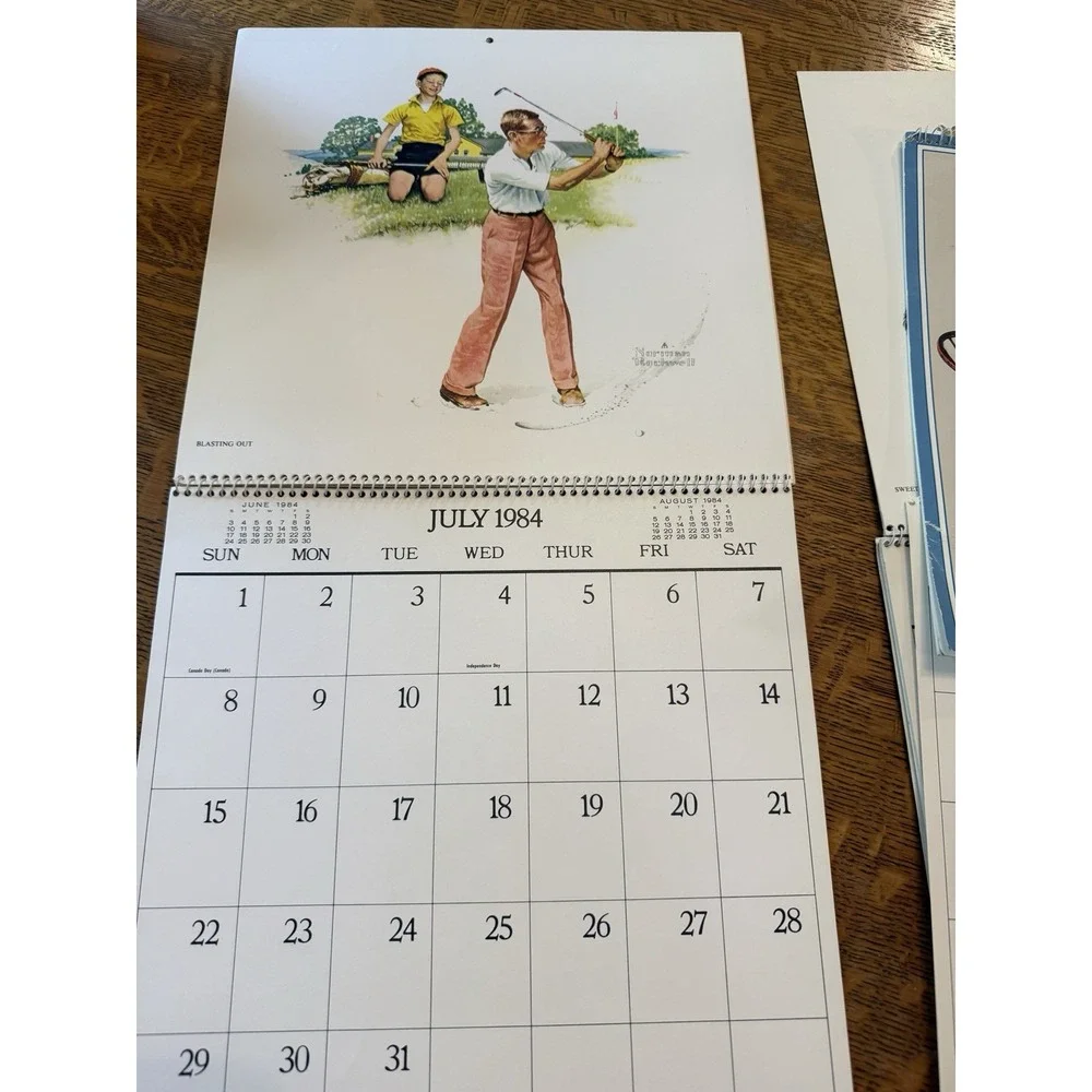 Lot Of 3 Original Norman Rockwell Calendars READ
